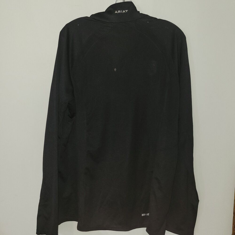 Ariat Sweater Womens XXL Black Tek Team Mid States Half Zip co.logo